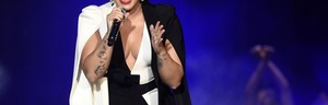 Demi Lovato canta 'Sober' no Rock in Rio Lisboa e se emociona ao falar de sua batalha contra alcoolismo