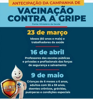 VACINAÇÃO CONTRA GRIPE: Idosos e trabalhadores da Saúde serão os primeiros a ser imunizados com a vacina VACINAÇÃO CONTRA GRIPE: Idosos e trabalhadores da Saúde serão os primeiros a ser imunizados com a vacina